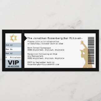 Concert Bar Mitzvah Invitation en noir
