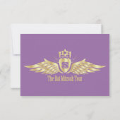 Concert Bat mitzvah de billet RSVP Reply Card Purp (Dos)