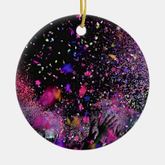 Concert Confetti Keramisch Ornament (Voorkant)