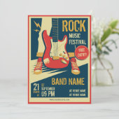 Concert de musique rétro faire-part Invitation (Debout devant)