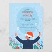 Concert de Noël Invitation bleue (Devant / Derrière)