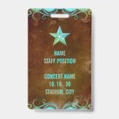 Concert Event Conventie Aangepaste naam Personeels Badge (Achterkant)
