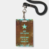 Concert Event Conventie Badge Met Aangepaste Naam  (Achterkant met lanyard)