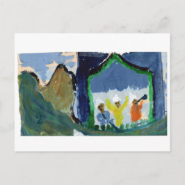 concert in het briefkaart van de bergen