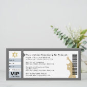 Concert met ticket Bar Mitzvah in grijs Kaart (Staand voorkant)