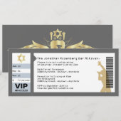 Concert met ticket Bar Mitzvah in grijs Kaart (Voorkant / Achterkant)