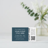 Concert | Navy Blue QR Code Event Ticket (Debout devant)