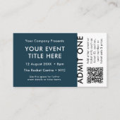 Concert | Navy Blue QR Code Event Ticket (Devant)