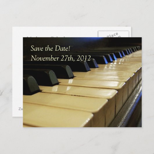 Concert ou considérant Enregistrer la date Carte p (Devant / Derrière)