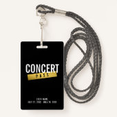 Concert Pass Music Festival Modern VIP Badge (Devant avec lanière)