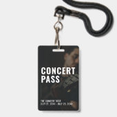 Concert Photo All Access Pass ID Badge (Avant avec lanière)