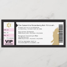 Concert Ticket Bat Mitzvah in Black