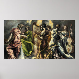 Concert van de engelen El Greco Poster