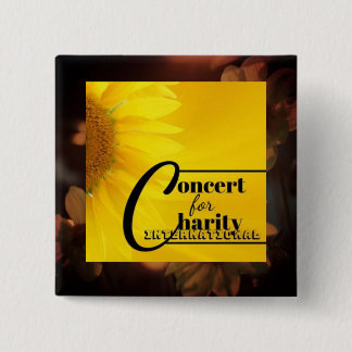 Concert voor liefdadigheid International Vierkante Button 5,1 Cm