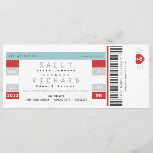 Concert voor tickets in rood en in Aqua Kaart