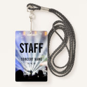 Concertconventie Aangepaste naam personeel Badge (Voorkant met draagriem)