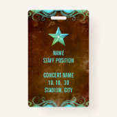 Concertconventie Aangepaste naam Personeelsbadge Badge (Achterkant)