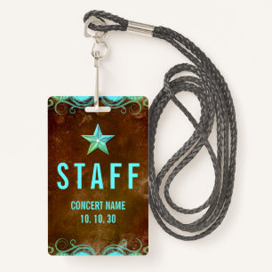 Concertconventie Aangepaste naam Personeelsbadge Badge
