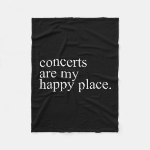 Concerten zijn mijn geluksplek Grappige concertlie Fleece Deken