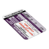 Concertkaartje Bewaar de Datummagneet Magneet (Rechterzijde)