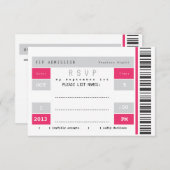 Concertkaartje RSVP (Voorkant / Achterkant)