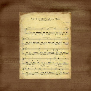 Concerto pour piano Mozart #21 Papier de scrapbook