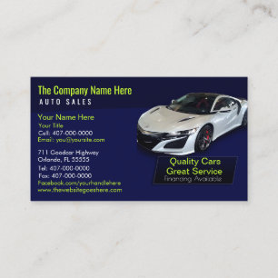Concessionnaire automobile - Carte de visite assoc