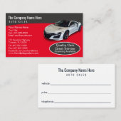 Concessionnaire automobile - Carte de visite assoc (Devant / Derrière)