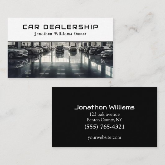 Concessionnaire automobile - Carte de visite assoc (Devant / Derrière)