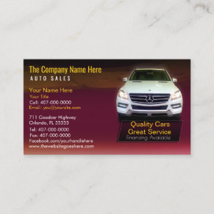 Concessionnaire automobile - Carte de visite assoc