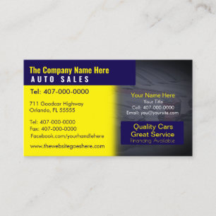 Concessionnaire automobile - Carte de visite assoc