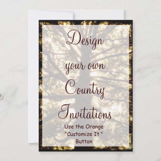 Concevez l'arbre Modèle des invitations de votre p (Devant)