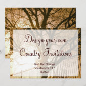 Concevez l'arbre Modèle des invitations de votre p (Devant / Derrière)