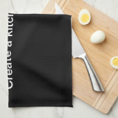 Concevez une serviette de cuisine noire (Quart Plié)