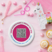 Concevez vos assiettes en papier avec code QR et t (Fête)