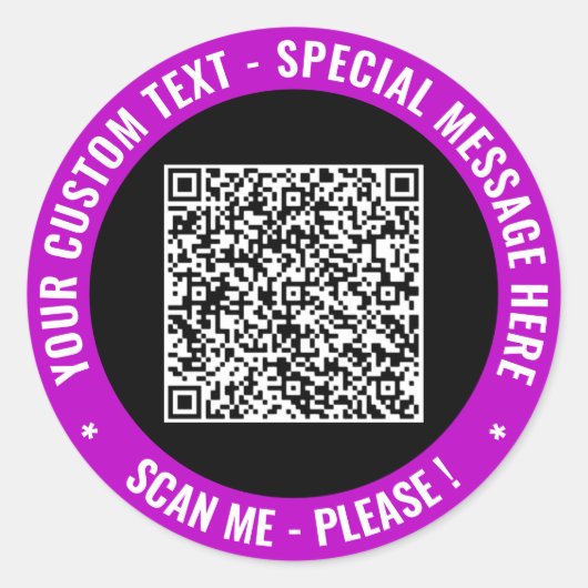 Concevez vos autocollants de code QR avec texte pe (Devant)