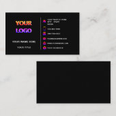 Concevez vos propres Cartes de visite de couleurs  (Devant / Derrière)