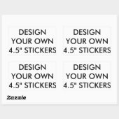 Concevez vos propres grands autocollants rectangul (Feuille)