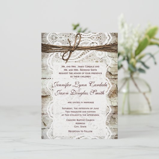 Concevez vos propres invitations de Mariage campag (Debout devant)