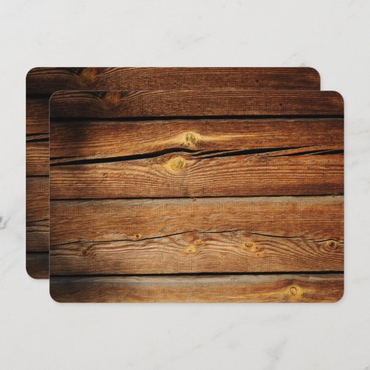 Concevez vos propres invitations en bois rustique (Devant / Derrière)