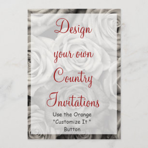 Concevez vos propres invitations Roses Modèle vier