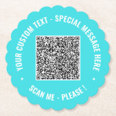 Concevez Vos Propres Sous-Verre Papier Code QR Tex (Devant)