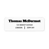 Concevez votre propre adresse de retour Étiquette (Devant)