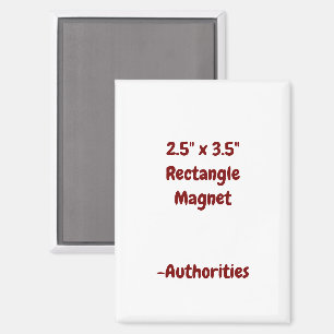 Concevez votre propre aimant rectangulaire 2,5" x