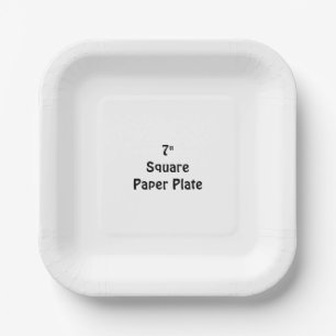Concevez votre propre assiette en papier carrée de