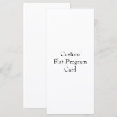 Concevez votre propre carte de programme à plat (Devant / Derrière)
