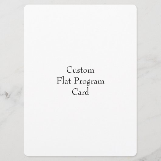 Concevez votre propre carte de programme à plat (Devant)