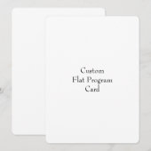 Concevez votre propre carte de programme à plat (Devant / Derrière)