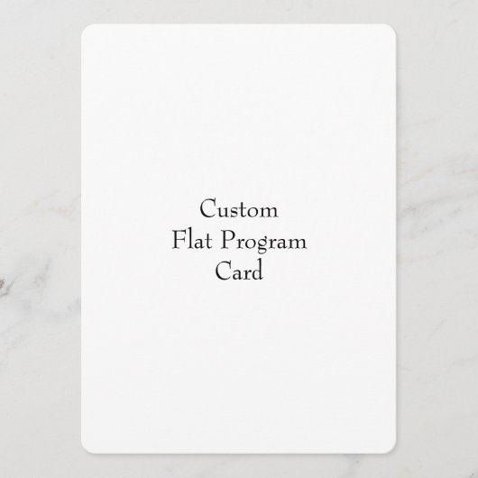 Concevez votre propre carte de programme à plat (Devant)