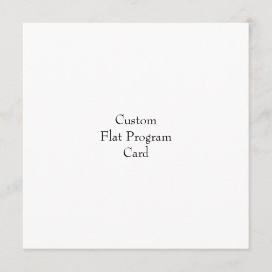 Concevez votre propre carte de programme à plat (Devant)
